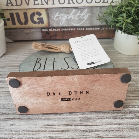 LAST 1! Rae Dunn BLESSED Galvanized Pumpkin Decor - Picture 4 of 8